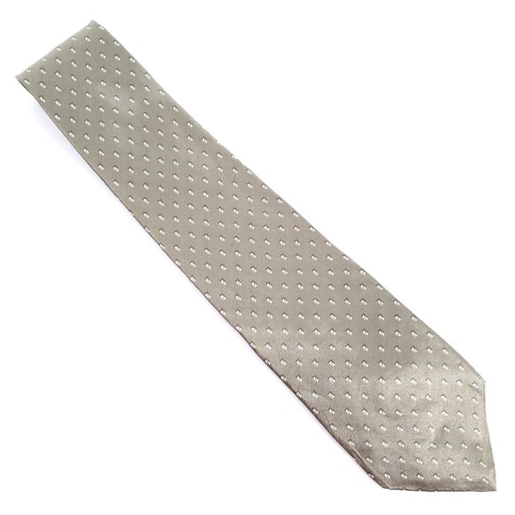 Savile Row Men 100% Silk Tie Geometric Green 59x4 - NWOT - made in USA - Picture 1 of 6